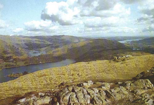 Grasmere, Rydal Water, Windermere and Loughrigg Tarn from Silver Howe postcards